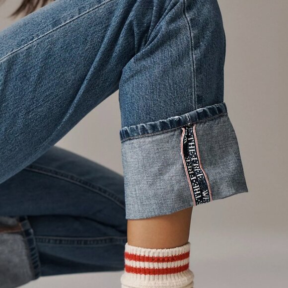 NWT $148 We The Free Slade Slim Selvedge Jean Current On Free People Sz 26 - Picture 2 of 16